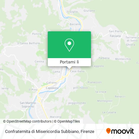 Mappa Confraternita di Misericordia Subbiano