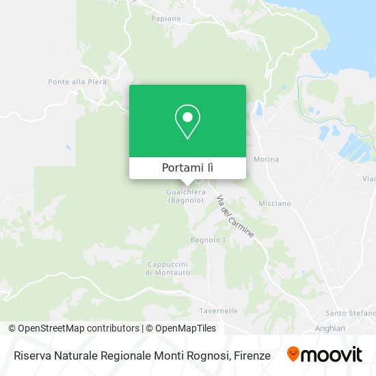 Mappa Riserva Naturale Regionale Monti Rognosi
