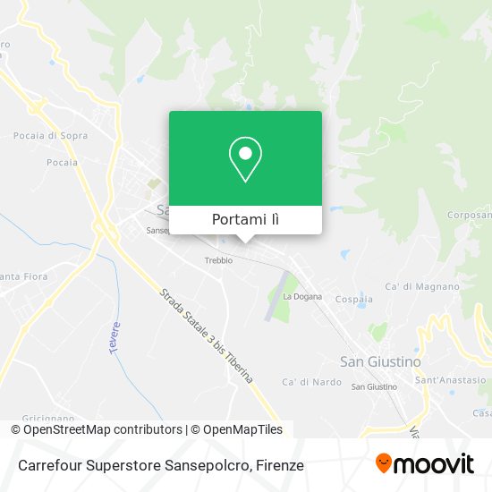 Mappa Carrefour Superstore Sansepolcro