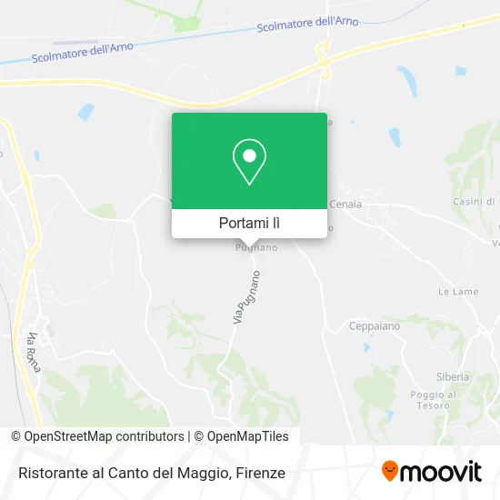 Mappa Ristorante al Canto del Maggio