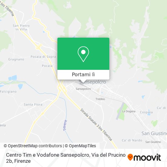 Come arrivare a Centro Tim e Vodafone Sansepolcro Via del Prucino