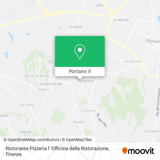 Mappa Ristorante Pizzeria l' Officina della Ristorazione