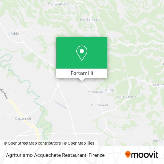 Mappa Agriturismo Acquechete Restaurant