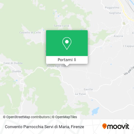 Mappa Convento Parrocchia Servi di Maria