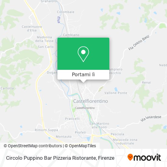 Mappa Circolo Puppino Bar Pizzeria Ristorante