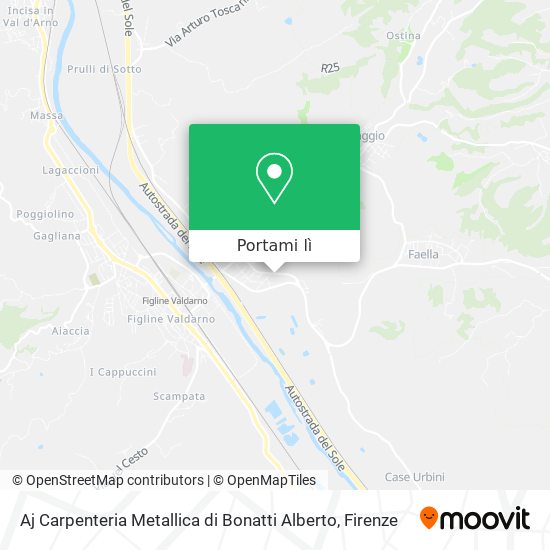 Mappa Aj Carpenteria Metallica di Bonatti Alberto