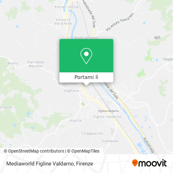 Mappa Mediaworld Figline Valdarno