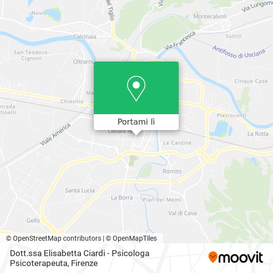 Mappa Dott.ssa Elisabetta Ciardi - Psicologa Psicoterapeuta