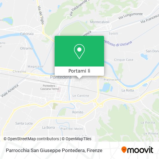 Mappa Parrocchia San Giuseppe Pontedera