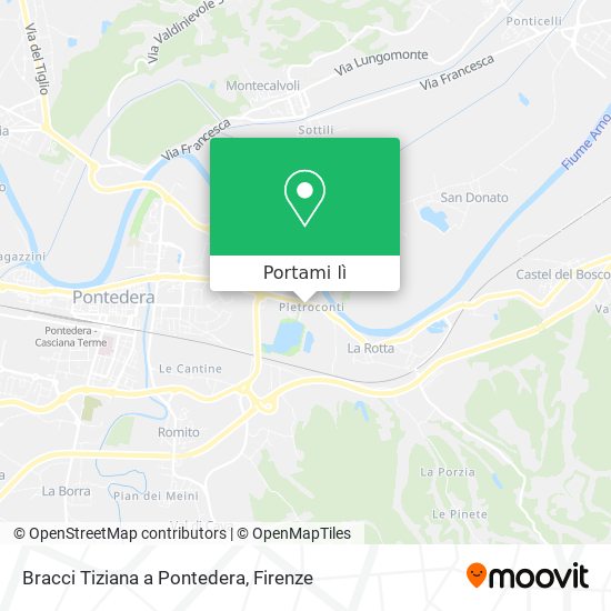 Mappa Bracci Tiziana a Pontedera