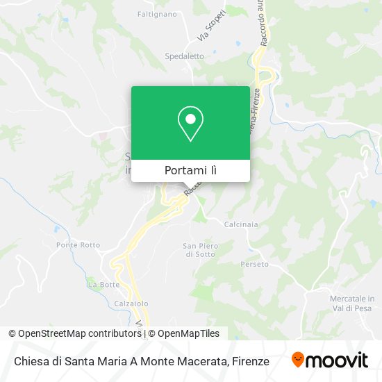 Mappa Chiesa di Santa Maria A Monte Macerata