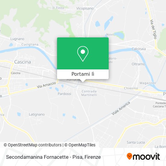 Mappa Secondamanina Fornacette - Pisa