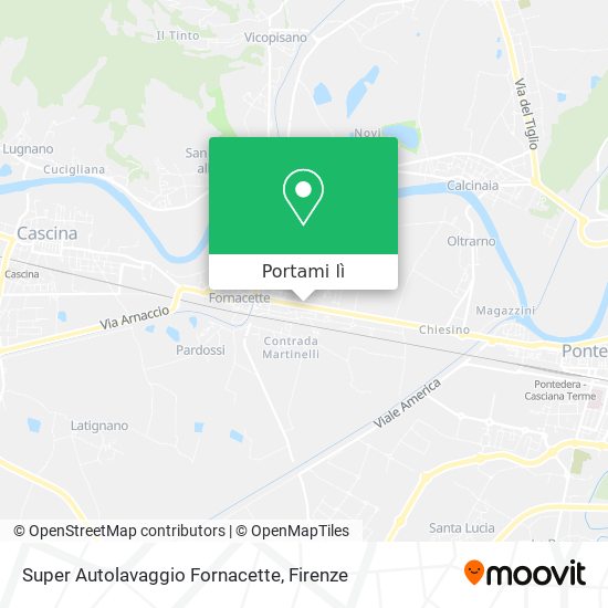 Mappa Super Autolavaggio Fornacette