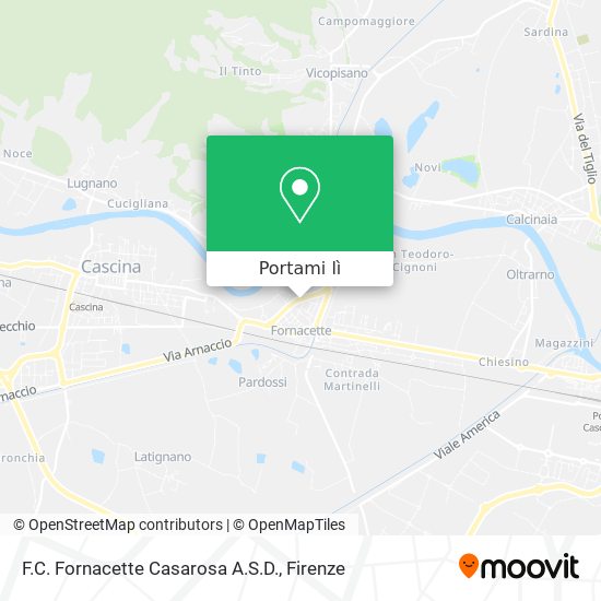 Mappa F.C. Fornacette Casarosa A.S.D.