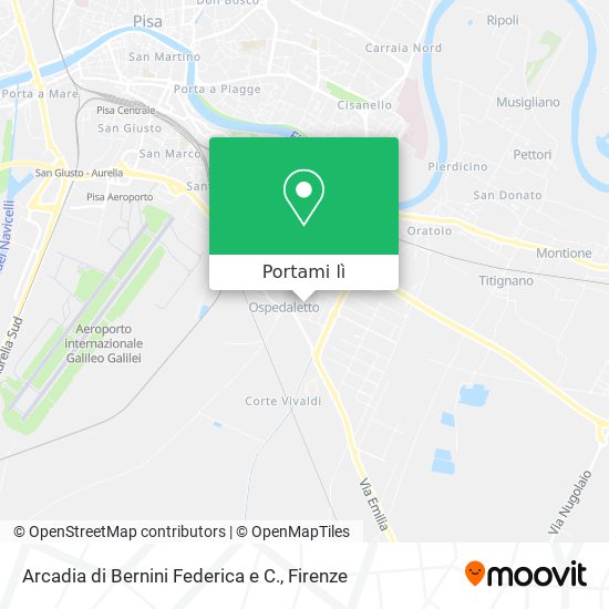 Mappa Arcadia di Bernini Federica e C.