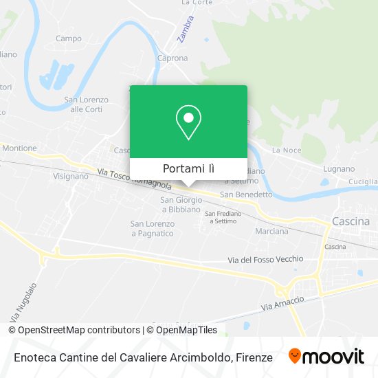 Mappa Enoteca Cantine del Cavaliere Arcimboldo