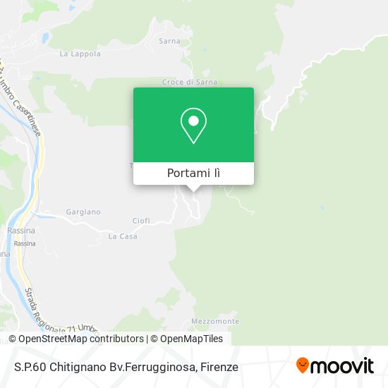 Mappa S.P.60 Chitignano Bv.Ferrugginosa