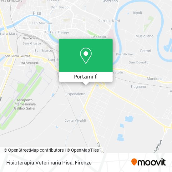 Mappa Fisioterapia Veterinaria Pisa