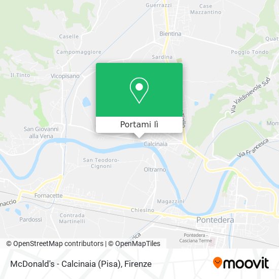 Mappa McDonald's - Calcinaia (Pisa)
