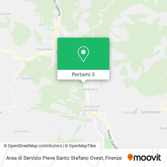 Mappa Area di Servizio Pieve Santo Stefano Ovest