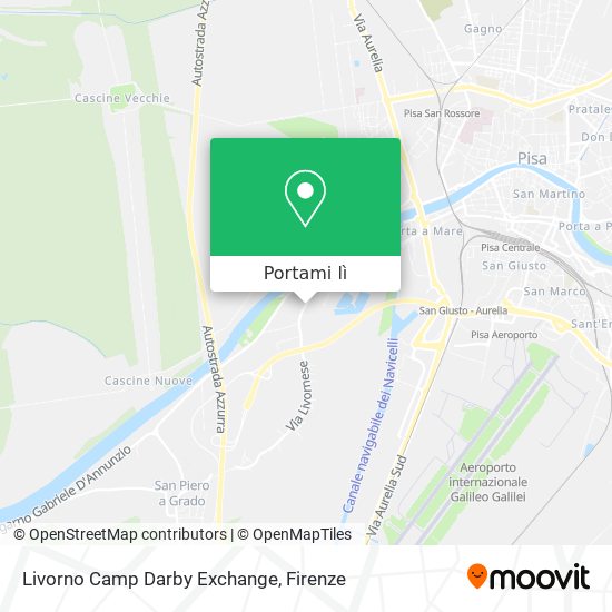 Mappa Livorno Camp Darby Exchange