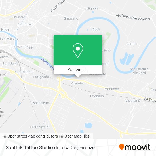 Mappa Soul Ink Tattoo Studio di Luca Cei