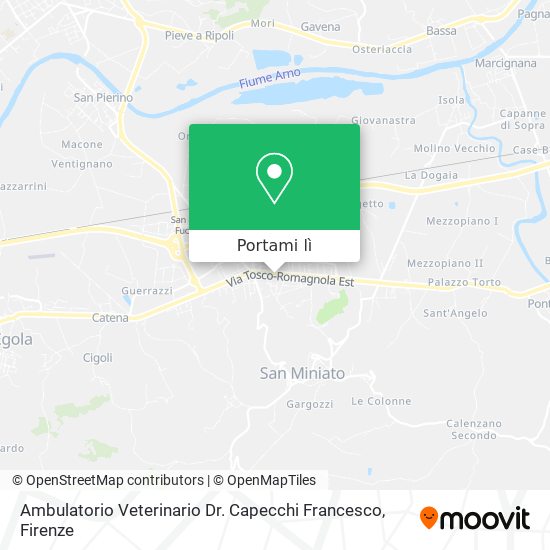 Mappa Ambulatorio Veterinario Dr. Capecchi Francesco