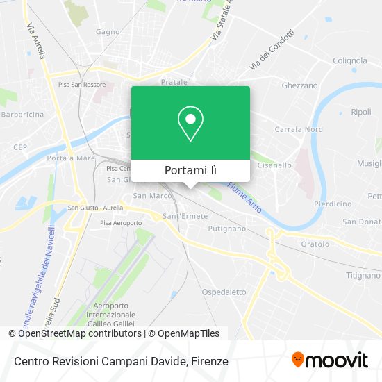 Mappa Centro Revisioni Campani Davide