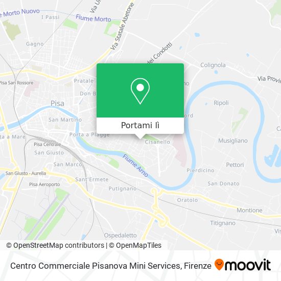 Mappa Centro Commerciale Pisanova Mini Services