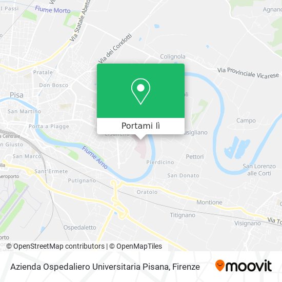 Mappa Azienda Ospedaliero Universitaria Pisana