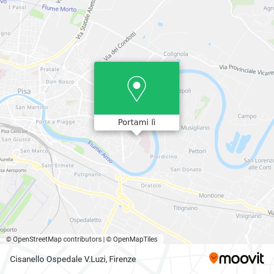 Mappa Cisanello Ospedale V.Luzi