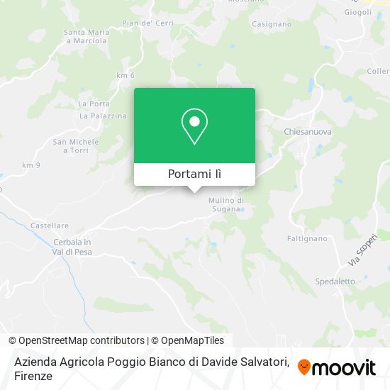 Mappa Azienda Agricola Poggio Bianco di Davide Salvatori