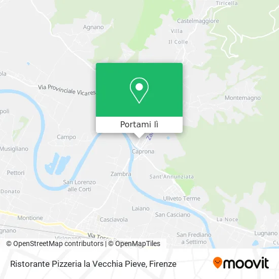 Mappa Ristorante Pizzeria la Vecchia Pieve