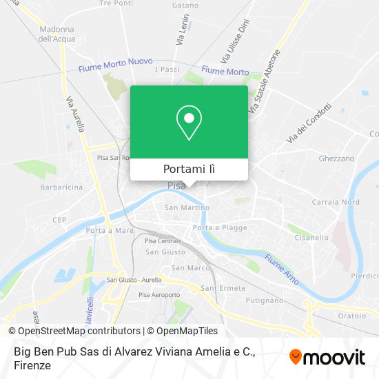 Mappa Big Ben Pub Sas di Alvarez Viviana Amelia e C.