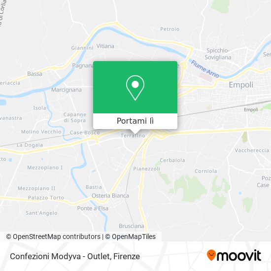 Mappa Confezioni Modyva - Outlet