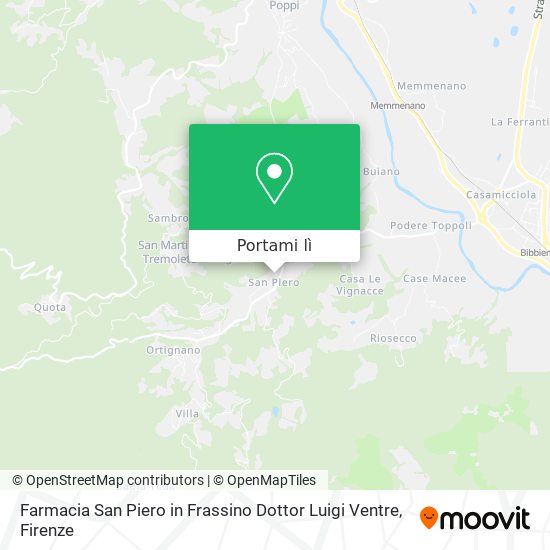 Mappa Farmacia San Piero in Frassino Dottor Luigi Ventre