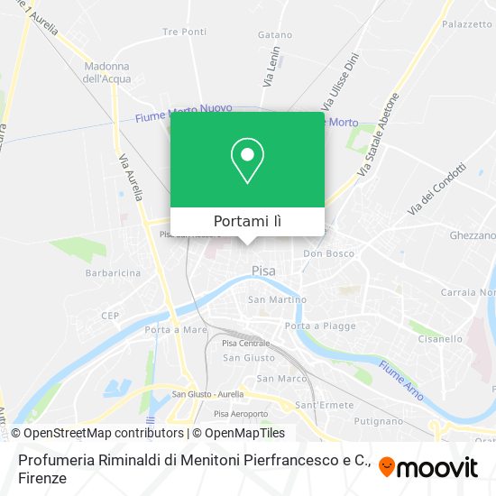 Mappa Profumeria Riminaldi di Menitoni Pierfrancesco e C.