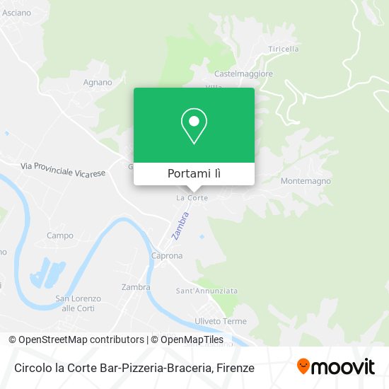 Mappa Circolo la Corte Bar-Pizzeria-Braceria