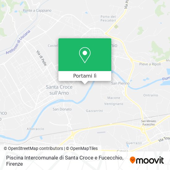 Mappa Piscina Intercomunale di Santa Croce e Fucecchio