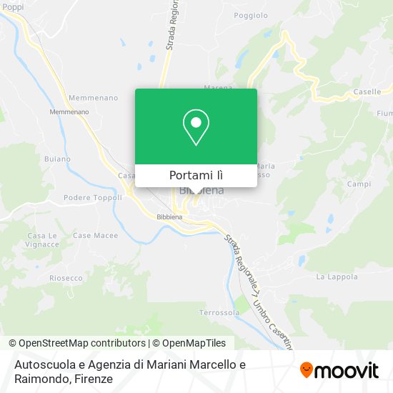 Mappa Autoscuola e Agenzia di Mariani Marcello e Raimondo