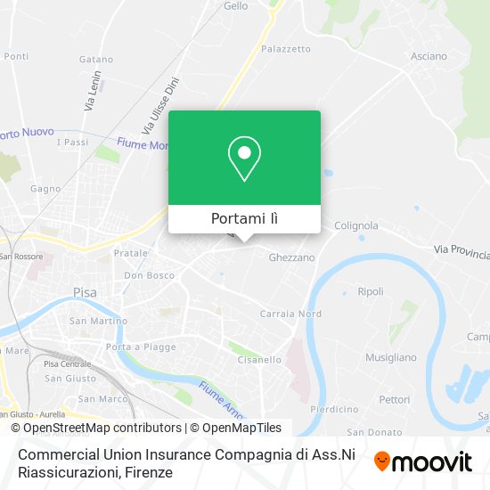Mappa Commercial Union Insurance Compagnia di Ass.Ni Riassicurazioni