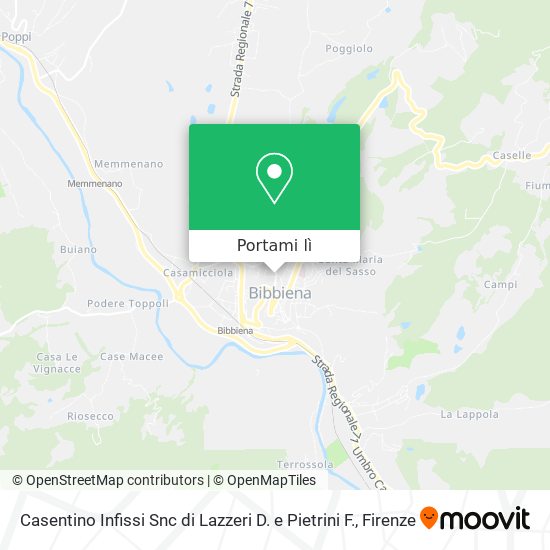 Mappa Casentino Infissi Snc di Lazzeri D. e Pietrini F.