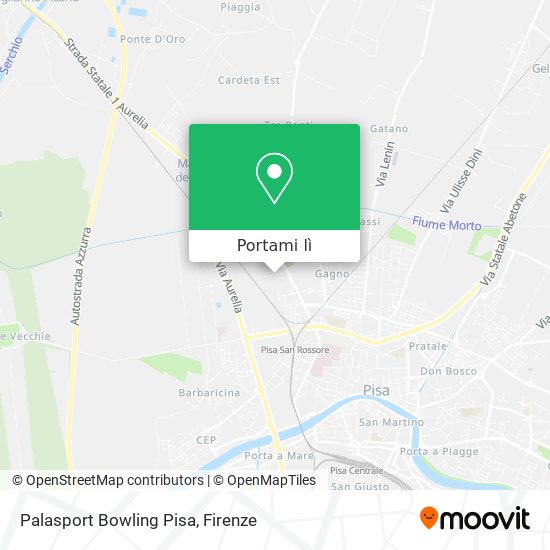 Mappa Palasport Bowling Pisa