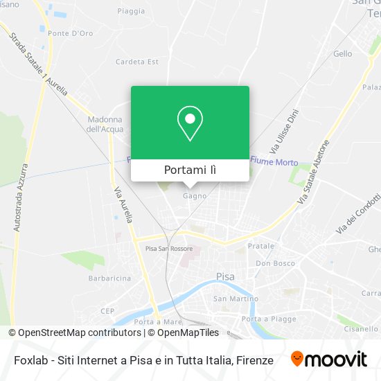 Mappa Foxlab - Siti Internet a Pisa e in Tutta Italia