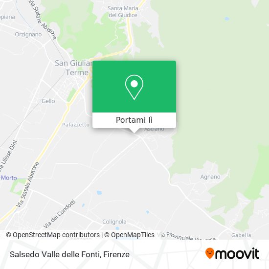 Mappa Salsedo Valle delle Fonti