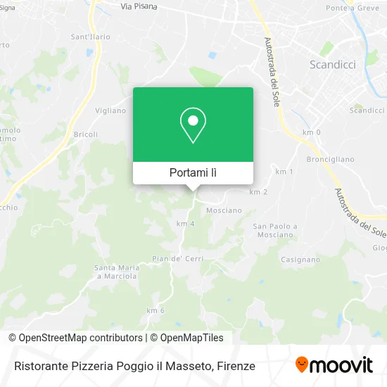 Mappa Ristorante Pizzeria Poggio il Masseto
