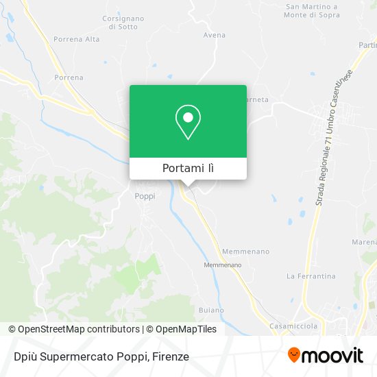 Mappa Dpiù Supermercato Poppi