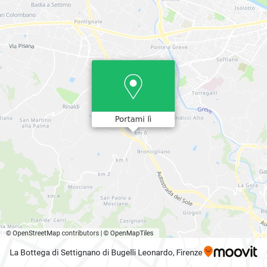 Mappa La Bottega di Settignano di Bugelli Leonardo