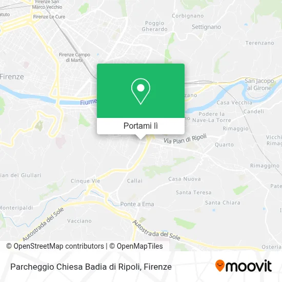 Mappa Parcheggio Chiesa Badia di Ripoli
