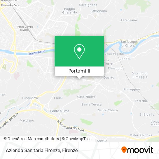 Mappa Azienda Sanitaria Firenze